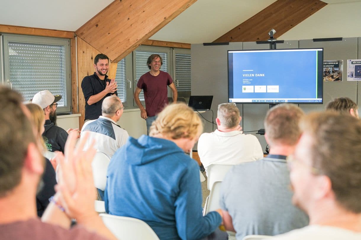 Präsentationssituation mit Publikum